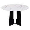 Okak 43.3IN Modern Round Dining Table for 4, Kitchen Table with Criss Cross Legs, Round Table for Kitchen, Living Room, Dining Room - 3 of 4