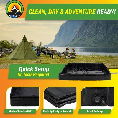 Wakeman Outdoors Foldable Camping Shower Pan Floor