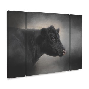 Jai Johnson 'Portrait Of The Black Angus' Multi Panel Art Set Large 3 Piece - 1 of 3