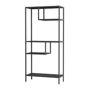 Vynxaria Modern Black Utility Storage Shelves with Metal Legs - 1 of 4