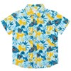 Disney Lilo & Stitch Mickey Mouse Lion King Simba Hawaiian Blue Button Down Shirt Toddler - 3 of 4