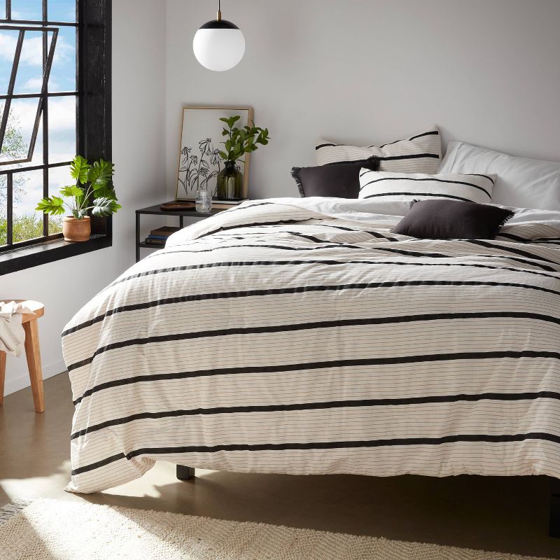 5pc Modern Stripe Comforter Set Off-White - Threshold™, 3 of 13
