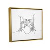 Stupell Industries Drum Kit Musician Line Doodle Framed Canvas - 3 of 3