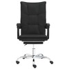 vidaXL Reclining Office Chair - Modern Design Adjustable Height, Durable Faux Leather Upholstery with Metal and Plywood Frame, Black - 2 of 4