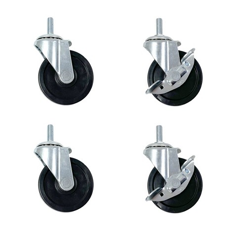 Design Ideas Meshworks Locking Caster, 4 Pack Caster Wheels For Wire Shelving Units