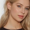 14K Gold Huggie Hoop Earrings Set for Women | 3-Pair Small Hoop Stack, Hypoallergenic Cartilage Earrings with Trendy Ear Cuff - 3 of 4