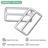 Unique Bargains Zinc Alloy Durable Multipurpose Tri Glide Metal Buckles for Bags 10 Pcs - 2 of 4