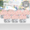 Big Dot of Happiness Pink Checkered Party - DIY Clear Goodie Favor Bag Labels - Candy Bags with Toppers - Set of 24 - 2 of 4