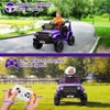 12V Ride On Car for Kids, Electric Vehicle Toddles, Battery Powered Truck Car Toy with RC, LED, Music, 4-Wheel Suspension - 4 of 4