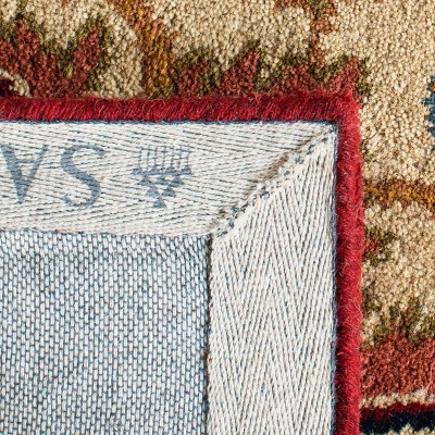Elegant Hand-Tufted Wool Rectangular Rug in Lustrous Red, 3' x 5'