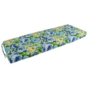 Blazing Needles, 51-inch by 19-inch Patterned Outdoor Spun Polyester Loveseat Cushion - 1 of 3