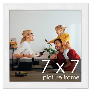 PosterPalooza | 7x7 Wood Frame with UV Acrylic, 6 Finishes: Black, White, Bronze, Silver, Wood, Mahogany - 1 of 4