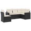 vidaXL Garden Sofa Set Black PE Rattan, Powder-Coated Steel Large - 2 of 3