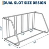 Floor Bike Rack, Grid Bicycle Floor Parking Stand, Sturdy Garage Bike Rack, Compact Storage Stand for Streets, Yards & Bike Events - 2 of 4