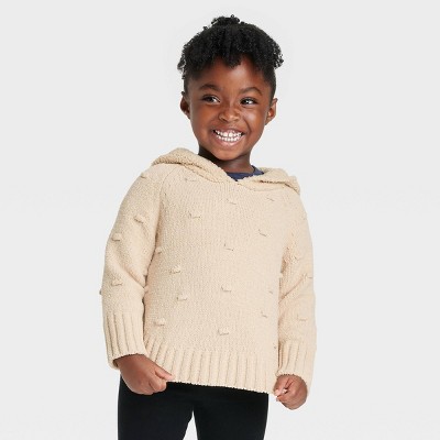 Toddler Girls' Hooded Bear Pullover Sweater - Cat & Jack™ Brown