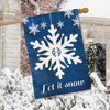 Briarwood Lane Burlap House Flag 40x28 For Outdoor Let It Snow Winter Applique For Winter House Flag - 4 of 4
