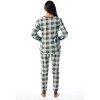 #followme Buffalo Plaid 2 Piece Thermal Pajama Set for Women -Jogger Winter Christmas PJs - 3 of 3
