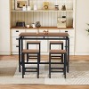 KTMBDW Dining Table Set for 4, Mid Century Modern Small Coffee Set for Dining Room Kitchen Apartment (Table + 4 Chairs) - 3 of 4