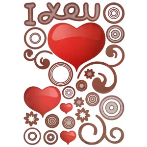 Slickblue I-Love-U Wall Decals 19.5x27 inch – Express Your Love with Easy Apply Vinyl Art for Home Decor - 1 of 3