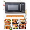 COMMERCIAL CHEF 1.1 Cu Ft  Countertop Microwave, with 10 Power Levels, Pull Handle Door, Turntable and Digital Controls, Black Stainless Steel - 2 of 4