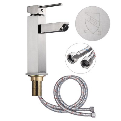 Aquaterior Modern 1 Hole Bathroom Faucet Vanity Sink Basin DIY Home BN 3.97 lbs Brushed Nickel