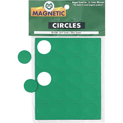 Magna Visual Magnetic Circles Green 20/Pk FI-126
