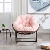 CAVINAS Cotton Rattan Glider Rocking Chair with Mid-Height Backrest,Upholstered Rocking Chair,Nursery Accent Chair for Bedroom - 3 of 4