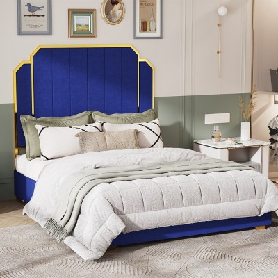 Platform Bed Modern Upholstered with Storage Drawers for Bedroom Queen Size - 3irtyhousy