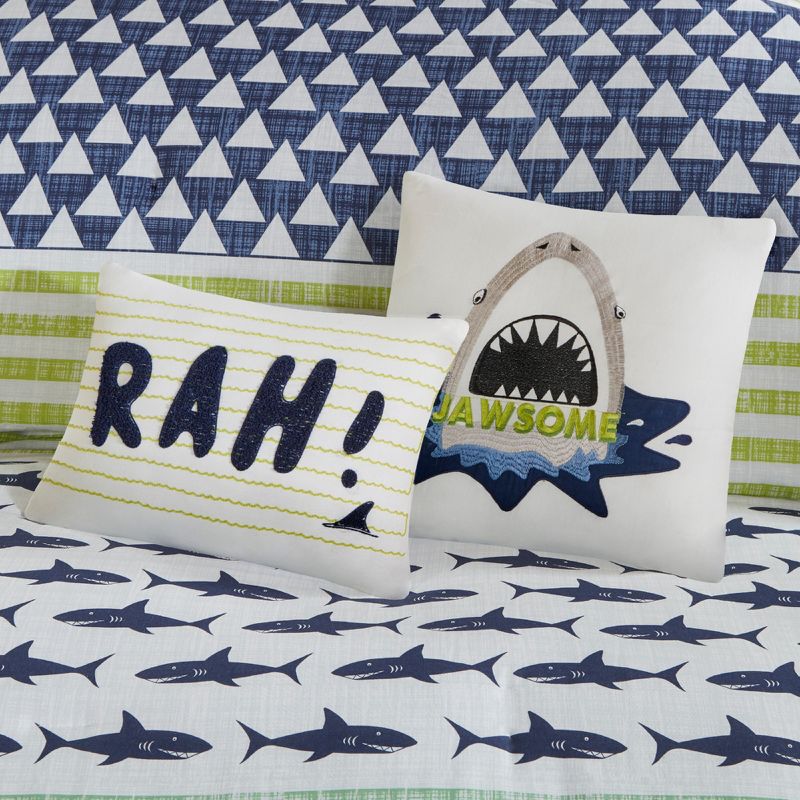 Luke Cotton Shark Print Reversible Kids' Comforter Set - Urban Habitat, 6 of 9