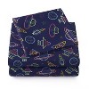 Neon Space Ships Microfiber Kids' Sheet Set By Sweet Home Collection® - image 2 of 4