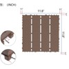 DSVIMOY 12" Patio Deck Tiles, 44pcs DIY Module Interlocking Decking Tiles, Floor Tile for Porch Poolside, Balcony, Brown, 12"*12"*0.8" - 3 of 4