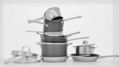 Calphalon Premier Nonstick With Mineralshield 10pc Space-saving Cookware Set  : Target