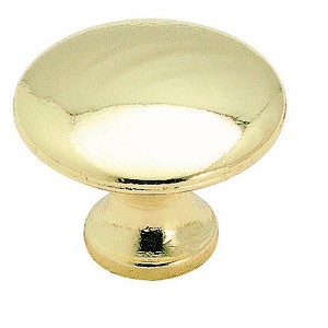 Amerock Allison Round Cabinet Knob 1-3/16 in. D 15/16 in. Polished Brass 1 pk - 1 of 1