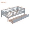Luxystar Twin Size Daybed Wood Bed with Two Drawers for Kids Room and Guest Room - 2 of 4