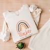 Simply Sage Market Teacher Livin' The Dream Rainbow Lightweight Garment Dyed Sweatshirt - 3 of 4