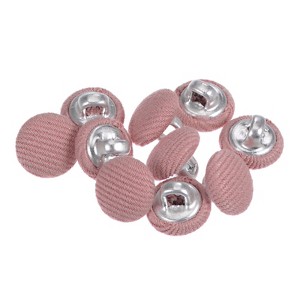 Unique Bargains Round Metal Sewing Cloth Covered Button 10 Pcs - 1 of 4