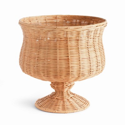 Plum & Post Chesapeake Natural Rattan Footed Urn Wide