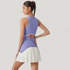 Anna-Kaci Active Women's Sleeveless Tennis Dress with Scoop Neck Fitted Bodice and Contrast Pleated Hem - 4 of 4