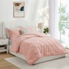 Peace Nest 3 Piece Pintuck Pinch Pleat and Seersucker Bubble Ruffled Chic and Tufted Clipped Comforter Set - 2 of 4