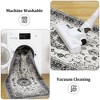 Garvee Floral Print Gray Area Rugs --Washable Boho Rug, Non Slip Carpet,Soft Low-Pile Rug - 4 of 4