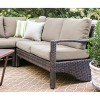 Leisure Made Augusta 5pc Wicker Sectional in Tan Fabric - 3 of 4