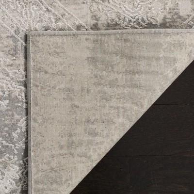 Princeton Gray and Beige Hand-Knotted Viscose Area Rug