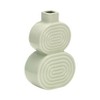 Sagebrook Home Stacked Circle Ceramic Vase - Contemporary Creative Abstract Vase for Home or Office Decorative - 2 of 4