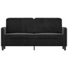 vidaXL Sofa Chair Upholstered Single Sofa Armchair for Living Room Velvet - Black 55.1" - 2 of 4
