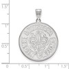 Black Bow Jewelry 14k White Gold Louisiana Lafayette Ragin' Cajuns NCAA Extra Large Pendant - 2 of 3