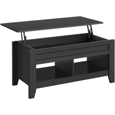 Yaheetech Lift Top Coffee Table With Storage & 2 Open Shelves For ...
