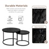 MOONMISS Modern Round Nesting Coffee Table Set with Metal Legs, Stacking Side/Cocktail/Center Table for Living Room - 2 of 4