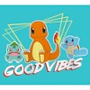 Girl's Pokemon Bulbasaur, Squirtle and Charmander Good Vibes T-Shirt - 2 of 4