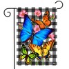 Briarwood Lane Spring Garden Flag 18x12.5 For Outdoor Checkered Butterflies Garden Flag Flag For Spring Garden Flag Flags For Outside - 2 of 4