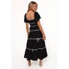 Harvey Maxi Bow Dress - Black/White XS - 2 of 4